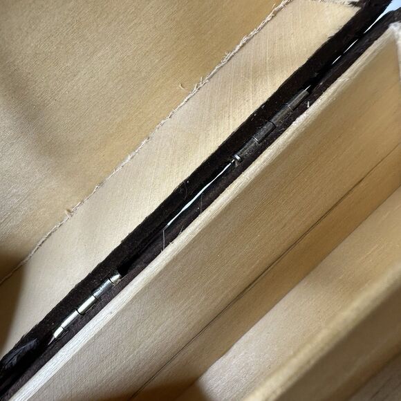 Vtg Wooden Carved 2 Deck Playing Card Box Hinged Heart Diamond Spade Club MCM - Picture 16 of 16